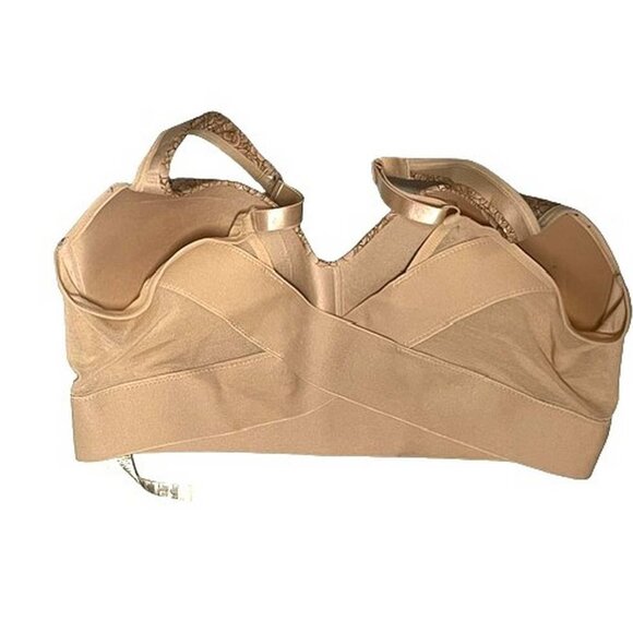 Rhonda Shear Molded Cup Bra with Cross Back Mesh Detail 2 Pack LARGE - Picture 7 of 9